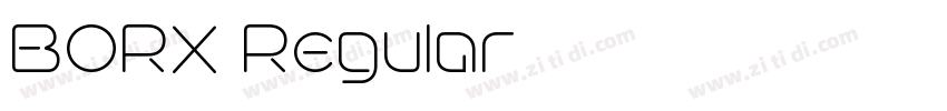 BORX Regular字体转换